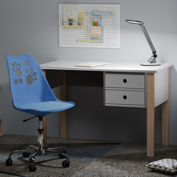 Детское кресло Evo-kids Indigo Blue (арт H-232 BL/BL) - пластик голубой / подушка голубая (коробок-1 шт.)