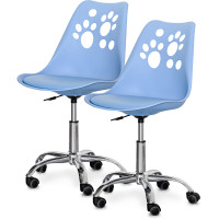 Комплект (2шт) детское кресло Evo-Kids Indigo Blue  (арт H-232 BL/BL -Х2) - пластик голубой / подушка голубая (коробок-1 шт.)