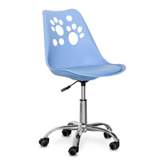 Кресло Hommex Dingo Blue (арт H-232 BL/BL MR) - пластик голубой / подушка голубая (коробок-1 шт.)