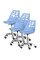 Комплект (4шт) детское кресло Evo-Kids Indigo Blue (арт H-232 BL/BL -Х4) - пластик голубой / подушка голубая (коробок-2 шт.)