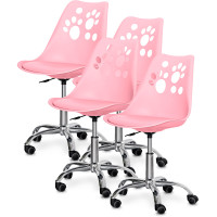 Комплект (4шт) дитяче крісло Evo-Kids Indigo Pink (арт H-232 PN/PN-Х4)) - пластик рожевий / рожева подушка (коробок-2 шт.)