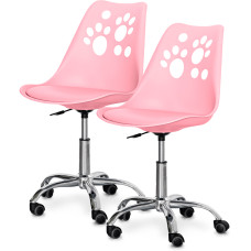 Комплект (2шт) детское кресло Evo-Kids Indigo Pink (арт H-232 PN/PN -Х2) - пластик розовый / подушка розовая (коробок-1 шт.)