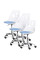 Комплект (4шт) детское кресло Evo-Kids Indigo White / Blue (арт H-232 W/BL -Х4) - пластик белый / подушка голубая (коробок-2 шт.)