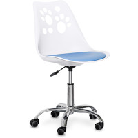 Дитяче крісло Evo-kids Indigo White / Blue (арт H-232 W/BL) - пластик білий / подушка блакитна (коробок-1 шт.)