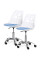 Комплект (2шт) детское кресло Evo-Kids Indigo White / Blue (арт H-232 W/BL -Х2) - пластик белый / подушка голубая (коробок-1 шт.)