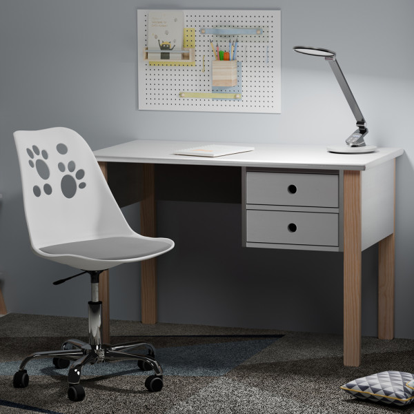 Комплект (4шт) детское кресло Evo-Kids Indigo White / Grey (арт H-232 W/G -Х4) - пластик белый / подушка серая (коробок-2 шт.)