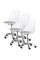 Комплект (4шт) детское кресло Evo-Kids Indigo White / Grey (арт H-232 W/G -Х4) - пластик белый / подушка серая (коробок-2 шт.)