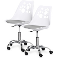 Комплект (2шт) дитяче крісло Evo-Kids Indigo White / Grey (арт H-232 W/G -Х2) - білий пластик / подушка сіра (коробок-1 шт.)