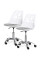 Комплект (2шт) детское кресло Evo-Kids Indigo White / Grey (арт H-232 W/G -Х2) - пластик белый / подушка серая (коробок-1 шт.)