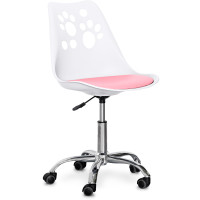 Дитяче крісло Evo-kids Indigo White / Pink (арт H-232 W/PN) - пластик білий / подушка рожева (коробок-1 шт.)