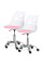 Комплект (2шт) детское кресло Evo-Kids Indigo White / Pink (арт H-232 W/PN -Х2) - пластик белый / подушка розовая (коробок-1 шт.)