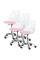Комплект (4шт) детское кресло Evo-Kids Indigo White / Pink (арт H-232 W/PN -Х4) - пластик белый / подушка розовая (коробок-2 шт.)