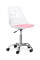 Кресло Hommex Dingo White/Pink (арт H-232 W/PN MR) - пластик белый/подушка розовая (коробок-1 шт.)