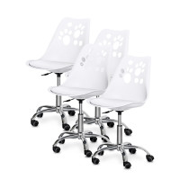 Комплект (4шт) детское кресло Evo-Kids Indigo White (арт H-232 W/W -Х4) - пластик белый / подушка белая (коробок-2 шт.)