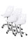 Комплект (4шт) детское кресло Evo-Kids Indigo White (арт H-232 W/W -Х4) - пластик белый / подушка белая (коробок-2 шт.)