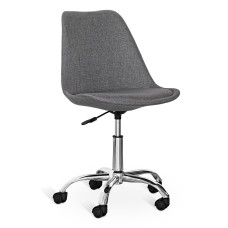 Крісло Hommex Sabina Grey (арт H-233 Grey MR) - оббивка сіра однотонна / хромована основа (коробок-1 шт.)