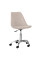 Кресло Hommex Albina Light Brown (арт. H-233 Light Brown) - оббивка светло-коричневая однотонная / хромированное основание (коробок-1 шт.)