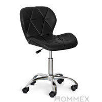 Кресло Hommex Margo Black (арт. H-245 Black) - обивка черная экокожа / хромированное основание (коробок-1 шт.)