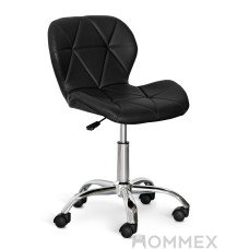Кресло Hommex Maro Black (арт. H-245 Black MR) - обивка черная экокожа/хромированная основа (коробок-1 шт.)