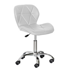 Кресло Hommex Margo Light Grey (арт.H-245 Light Grey) - обивка светло-серая экокожа / хромированное основание (коробок-1 шт.)
