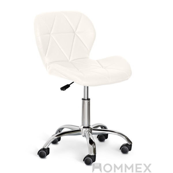 Кресло Hommex Margo White (арт. H-245 White) - обивка белая экокожа / хромированное основание (коробок-1 шт.)