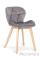 Стілець Hommex Christine Dark Grey (арт. H-350 Dark Grey) - тканина темно-сіра оксамитова / дерев'яні ніжки (коробок-1 шт.)