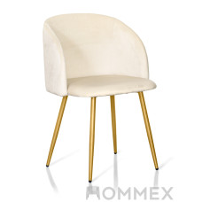 Кресло Hommex Nicole Light (арт.H-360 Light) - обивка светлая / ножки деревянные (коробок-1 шт.)