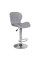 Крісло Hommex Martini Light Grey (арт. H-445 Light Grey/Сhrome base) - оббивка світло-сіра екошкіра / хромована основа (коробок-1 шт.)