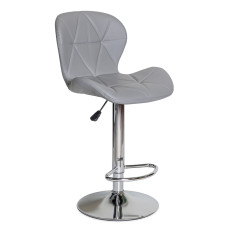 Крісло Hommex Martin Light Grey (арт. H-445 Light Grey/Сhrome base MR) - оббивка світло-сіра екошкіра / хромована основа (коробок-1 шт.)