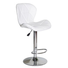 Крісло Hommex Martini White (арт. H-445 White/Сhrome base MR) - оббивка біла екошкіра / хромована основа (коробок-1 шт.)