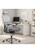 Крісло Mealux D1 Duo Air Fabric Grey (арт. HF-D1 Duo F/G) - спинка сітка / сидіння тканина / сірий колір (коробок-1 шт.)