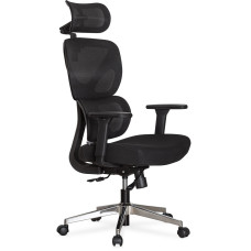 Кресло Mealux D1 Air Fabric Black (арт. HF-D1 F/B) - спинка сетка / сиденье ткань / цвет черный (коробок-1 шт.)