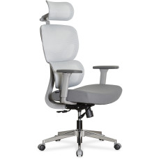 Кресло Mealux D1 Air Fabric Grey (арт. HF-D1 F/G) - спинка сетка / сиденье ткань / цвет серый (коробок-1 шт.)