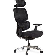 Кресло Mealux D2 Air Fabric Black (арт. HF-D2 F/B) - спинка сетка / сиденье ткань / цвет черный (коробок-1 шт.)