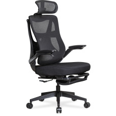 Офисное кресло Mealux HF-G20 Black (арт. HF-G20 F/B) - спинка сетка/сиденье ткань/цвет черный (коробок 1 шт.)