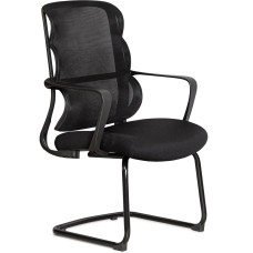 Кресло Mealux Easy Static Black (арт. HF-L10 F/B) - спинка сетка/сиденье ткань/черное (коробок-1 шт.)