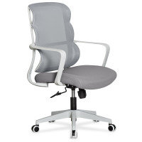 Кресло Mealux Easy Lite Grey (арт. HF-L14 F/G) - спинка сетка/сиденье ткань/серое (коробок-1 шт.)