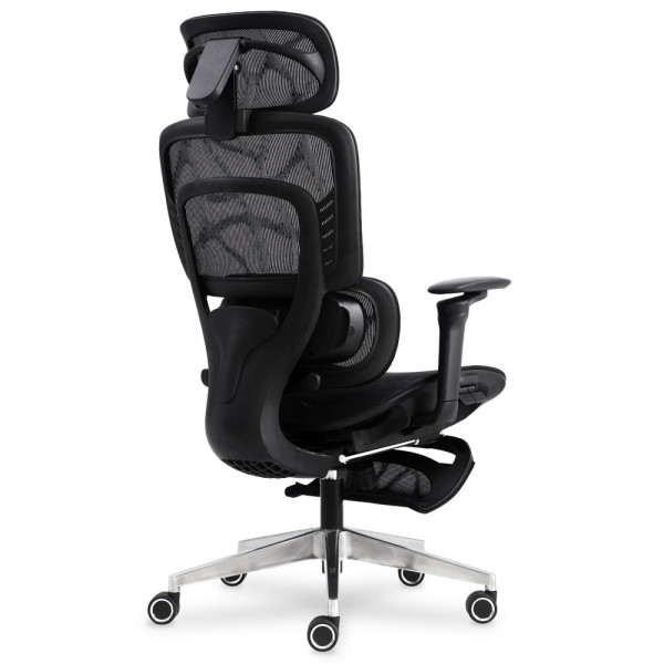 Кресло с масажным эфектом Mealux M10 Air Plus Black (арт. HF-M10 M/BB) - спинка сетка / сиденье сетка / черное (коробок-1 шт.)