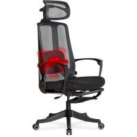 Крісло з масажним ефектом Mealux M4 Air Massage Black (арт. HF-M4 M/BB) - сидіння тканина / чорне (коробок-1 шт.)