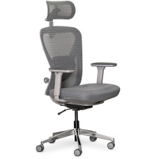 Кресло Mealux Q1 Air Fabric Grey (арт. HF Q-1 F/G) - спинка сетка / сиденье ткань / цвет серый (коробок-1 шт.)