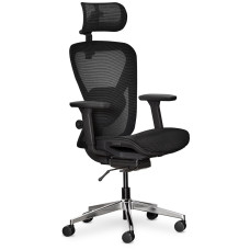 Кресло Mealux Q1 Air Black (арт. HF -Q1 M/B) - спинка сетка / сиденье сетка / цвет чорный (коробок-1 шт.)