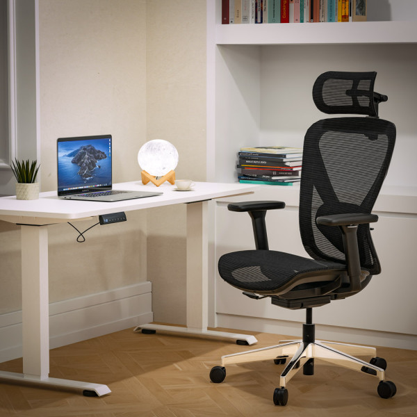 Кресло Mealux Q1 Air Black (арт. HF -Q1 M/B) - спинка сетка / сиденье сетка / цвет чорный (коробок-1 шт.)