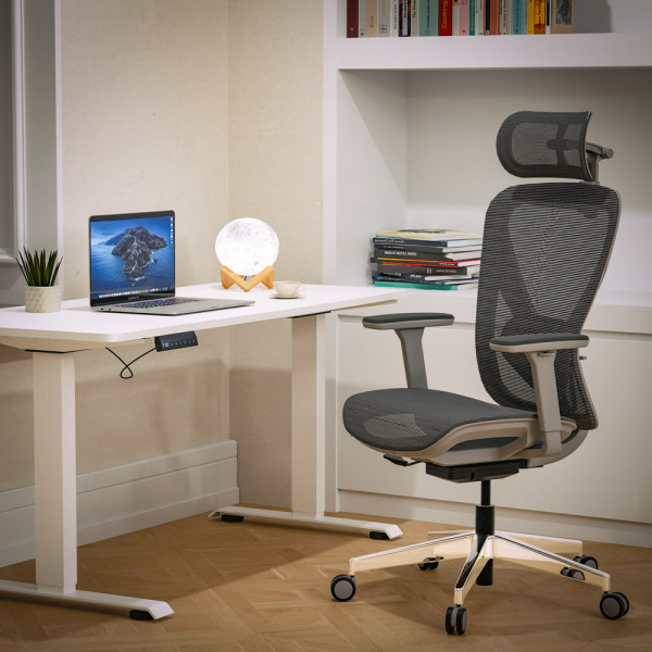 Кресло Mealux Q1 Air Grey (арт. HF Q-1 M/G) - спинка сетка / сиденье сетка / цвет серый (коробок-1 шт.)