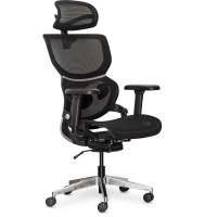 Крісло Mealux Q3 Air Black (арт. HF-Q3 M/B) - спинка сітка / сидіння сітка / колір чорний (коробок - 1 шт.)