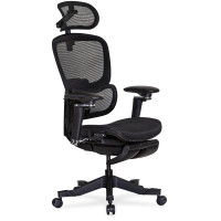 Кресло Mealux Q5 Air Black (арт. HF -Q5 M/B) - спинка сетка / сиденье сетка / цвет чорный (коробок-1 шт.)