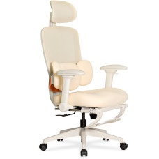 Офисное кресло Mealux YX-977 Beige Plus (арт.YX-977 Beige Sample Plus) (sale) - спинка сетка/сидение ткань/цвет бежевый (коробок-1 шт.)