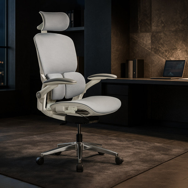 Кресло Mealux S202 Air Grey (арт. HF-S202 M/G) - спинка сетка / сиденье сетка / цвет серый (коробок-1 шт.)