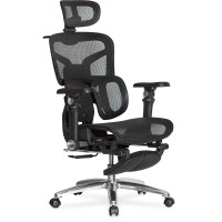 Крісло Mealux S2 Air Plus Black (арт. HF-S2 M/B) - спинка сітка / сидіння сітка / чорний колір (коробок-1 шт.)