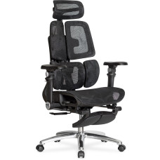Кресло Mealux S3 Air Plus Black (арт. HF-S3 M/B) - спинка сетка/сидение сетка/цвет черный (коробок - 1 шт.)