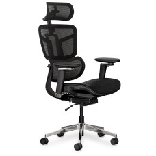 Кресло Mealux S4 Air Black (арт. HF-S4 M/B) - спинка сетка / сиденье сетка / цвет черный (коробок-1 шт.)